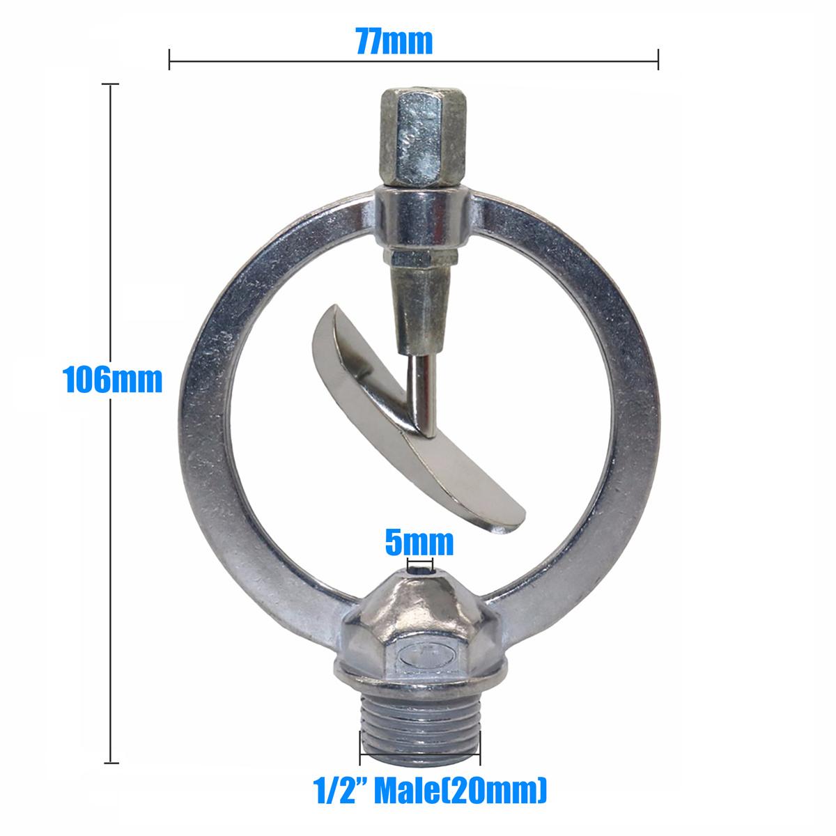 

1/2 цинковый металлический бабочка головка полива спринклер 360 градусов вращающийся сад газон поле ландшафт теплица распылитель аксессуары
