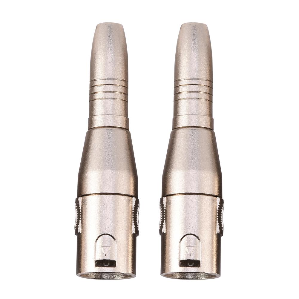 3 Pin XLR Male to 1 4 6.35mm Female Jack Audio Mic Adapter Connector 2 Pcs