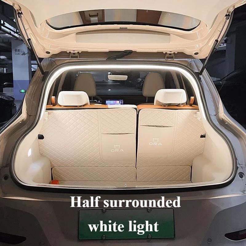 Car Trunk Atmosphere Light Automatic Sensor Light Fit For Great Wall Ora Cat Funky Cat ORA 03 Lighting Welcome Light Interior white light half