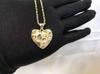 Hip Hop Unique Design Gold Nugget Cut Heart Shaped Charm Pendant Necklace for Women/men Jewelry