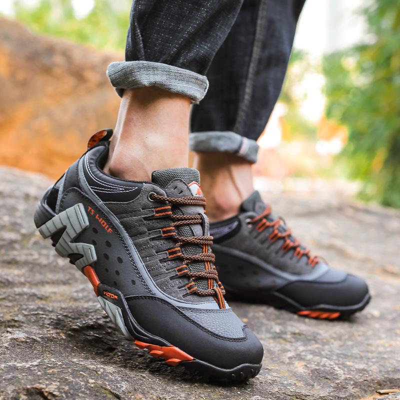 Platform Non -Slip Hiking Shoes Men Outdoor Waterproof Sneakers Men Breathable Couple Trekking Sport Shoes Camping Shoes Men