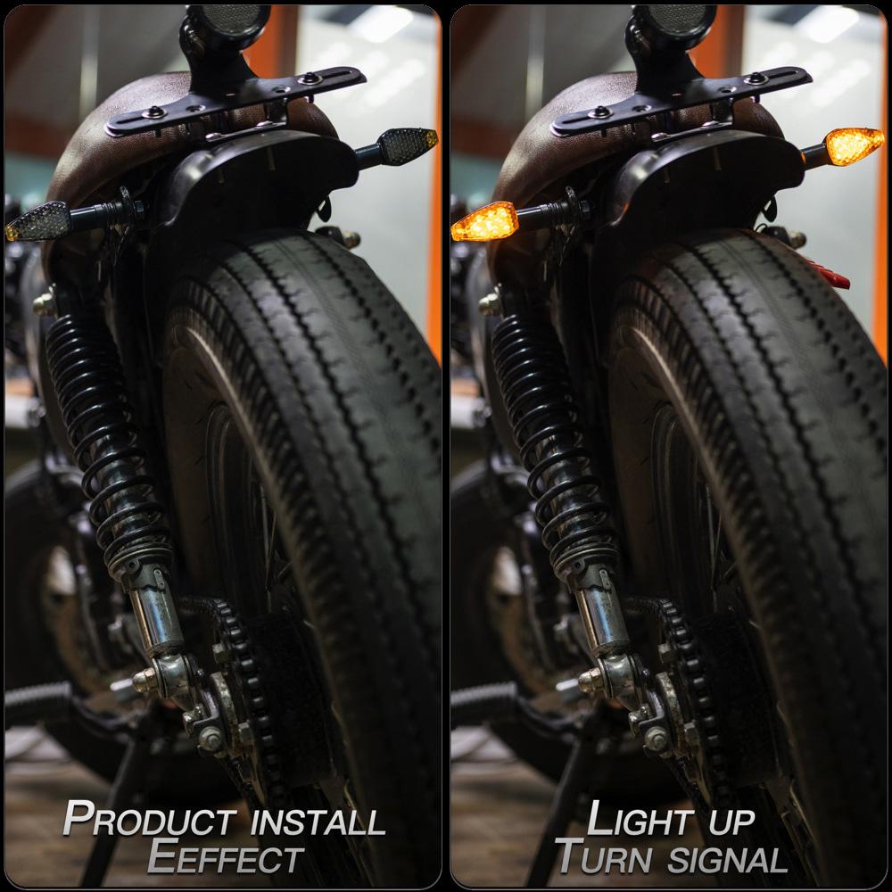 Universal Motorcycle LED 12V Long Short Turn Signal Indicator Lights Blinkers Flashers Amber Color Accessories
