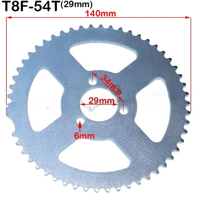 T8F 126 Links Metal Chain 11Tooth Sprocket Chain Plate For 49cc Gas Electric Scooter Dirt Pit Bike Moto Clutch Gear Accessory