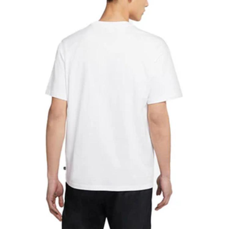Nike SB T Shirts Men's White Crew Neck Moderate Straight Fit DB9976-100