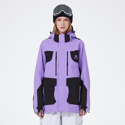 Jaqueta de esqui masculina e feminina, casaco de neve para snowboard, à prova d'água, à prova de vento, isolado, inverno, montanha, esportes ao ar livre, com capuz, jaquetas quentes de esqui com bolsos