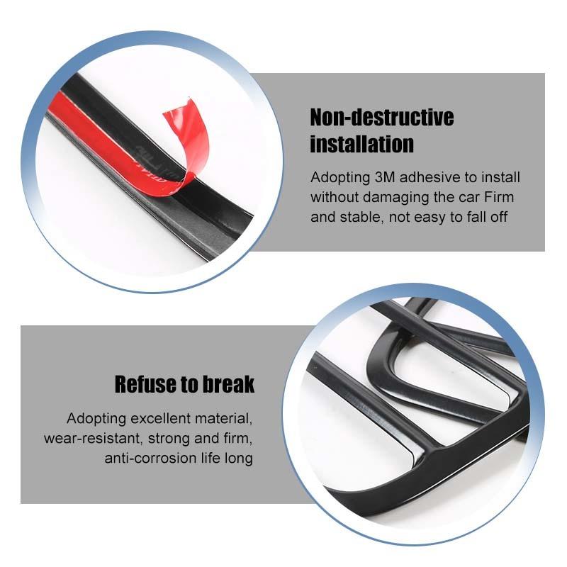 Car Metal Rear Tail Lights Taillights Decoration Cover Trim Tail Lamps Guard Cover for Jeep Renegade 2016 Up,  Black