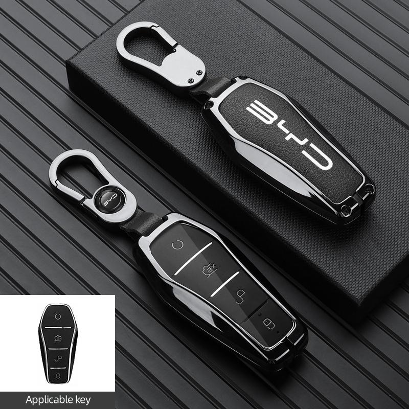 Car Remote Key Case Fob Cover Holder Shell Bag for BYD Song Plus Atto 3 Han EV Tang DM Qin Seal Dolphin Keychain AccessoriesP