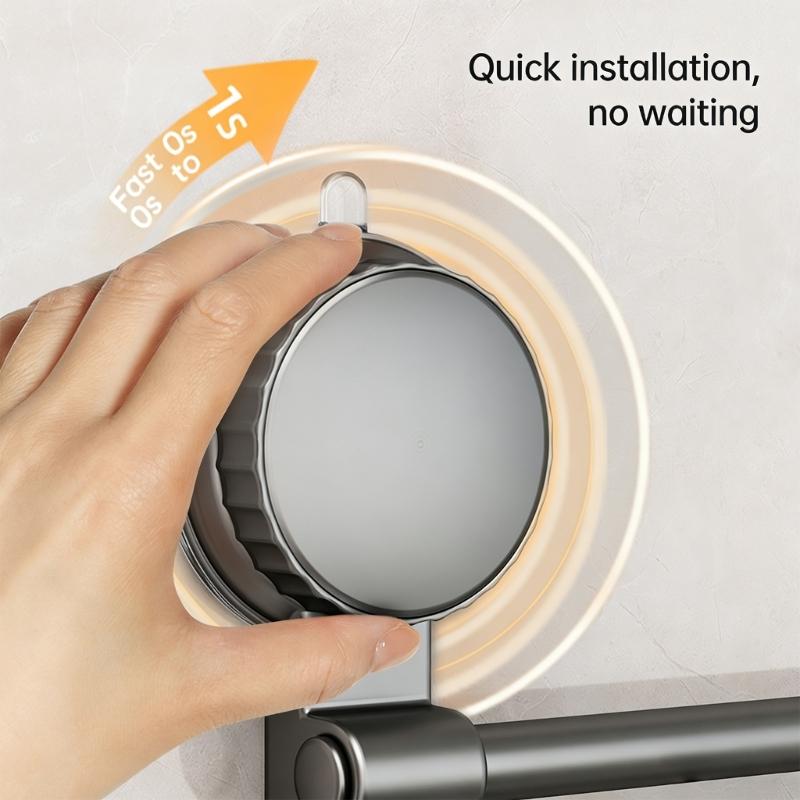 Versatile Suction Cup Mounted Rack For Holding Tissue Rolls Dishcloths And Small Utensils Kitchen Accessory