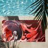 Game Arlecchino Genshin Impact Towel Soft Lightweight Anti-Sand Large Beach Towel Quick-Drying Bath Sports Family