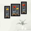 Paintings for Wall Decoration - Set Of 3, 3d for Living Room Large Size with Frames, Hotel, Office Painting 50.8 Cm X 30.48 Cm