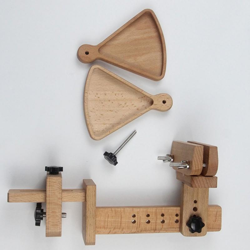 Adjustable Rotated Embroidery Hoop Stand 360 Degree Rotating Embroidery Frame Stand Wooden Cross Stitching Hoop Stand