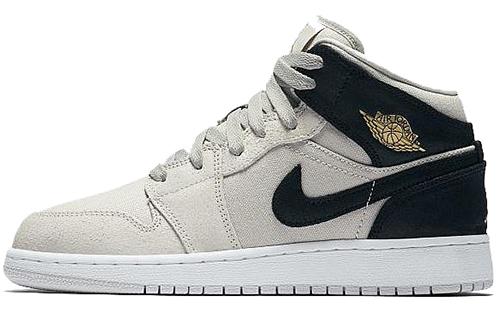 Jordan 1 Retro Mid GS Light Bone 554725-023 38.5