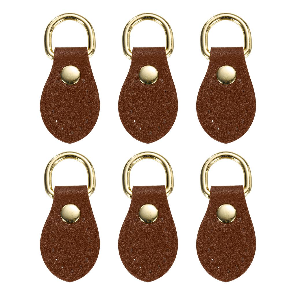 6pcs Purse Strap Mount Hook for Handbag, Sew on Leather Buckle Bag Side D-Ring Clips Replacement Clasp for DIY Shoulder Belt