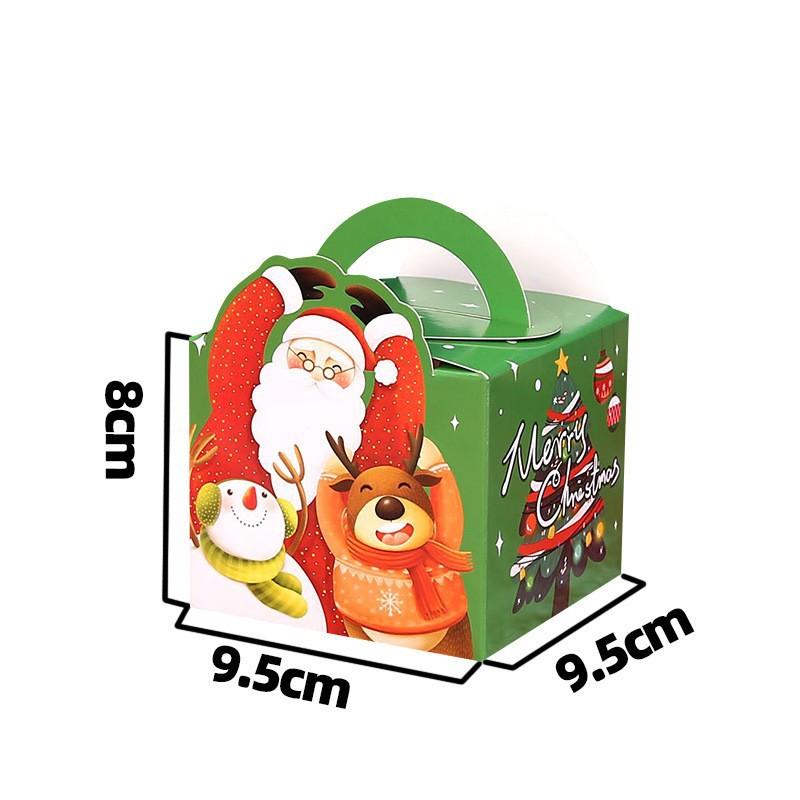 Christmas Hand-held Rope Apple Candy Packaging Box, Christmas Eve Peace Fruit Biscuit Creative Gift Baking Paper Box