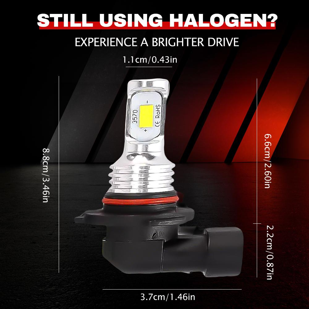 9006 9005 35W LED Headlight KIT Combo Bulbs 12V-24V DC 6000K-7000K High Low Beam Super Bright 360 Degree Beam Angle Auto Lamp