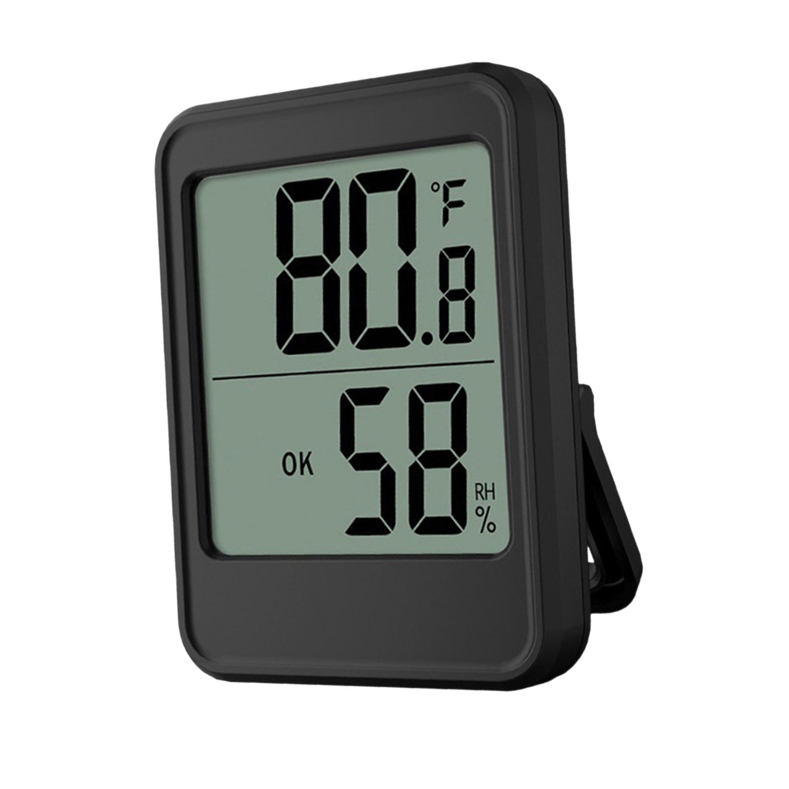 

Indoor Hygrometer Thermometer Large Screen Display Desk Wall Magnetic Electronic Temperature Humidity Meters with Type 1 чёрный