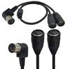 Y Splitter DIN 5Pin Male to Two 5Pin Female Adapter Cable Compactly Design for Professional Audios Equipment Amplifiers