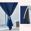 Self Adhesive Blackout Curtains Velcro No Drill Full Length Bedroom Living Room Privacy Thermal Insulated Easy Install 1 Panel