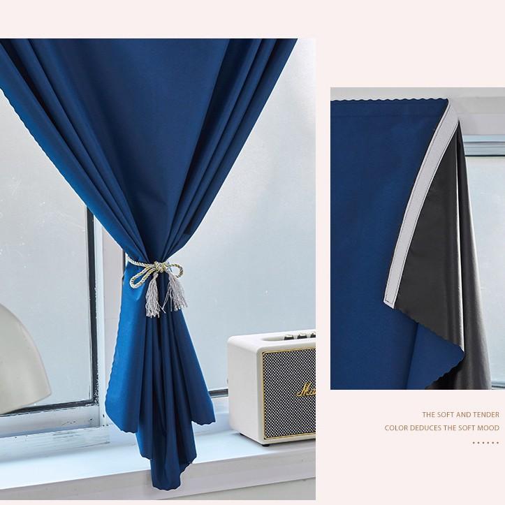 Self Adhesive Blackout Curtains Velcro No Drill Full Length Bedroom Living Room Privacy Thermal Insulated Easy Install 1 Panel