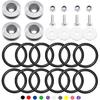 Taiss Bumper Quick Release (Black),Front Rear Bumper Holders Quick Release Kit(4 Quick Release Tabs with 12 O-rings),with Washer and Stainless Steel