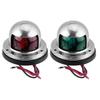 1 Pair of Stainless Steel Red & Green LED Navigation Signal Bulb Light for Marine Boat Yacht