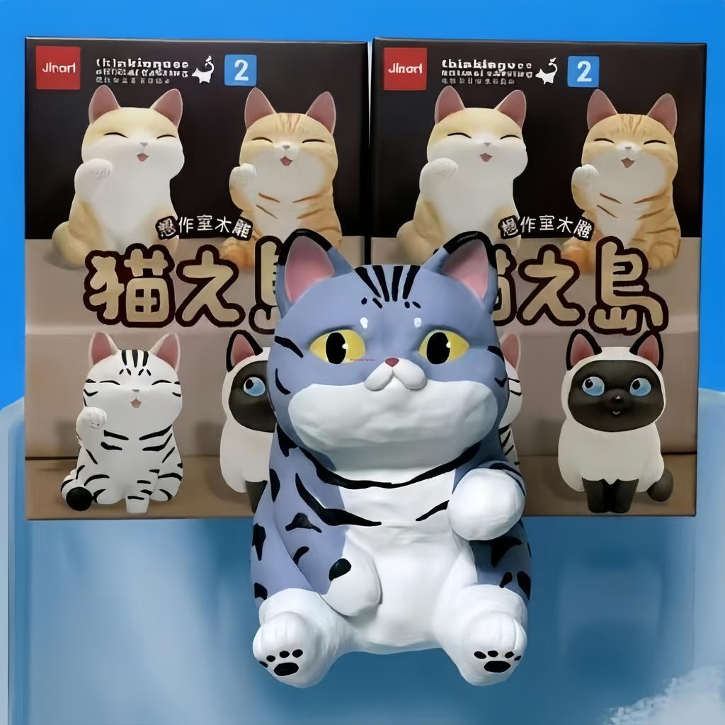 Jinart The Island Of Cats Cute Cartoon Cat Figurine Creative Desktop Ornament Car Decoration Decorative Toy Gift For Pet Lovers