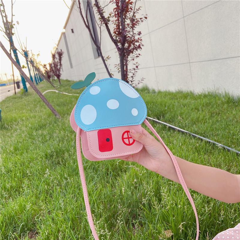 Childrens Cartoon Mushroom Shoulder Bag Waterproof Cute Girls Mini Bag For Toddlers