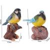 Vintage Miniature Bird Figurine Resin Small Animal Model Bird Statue  Home Balcony Decoration