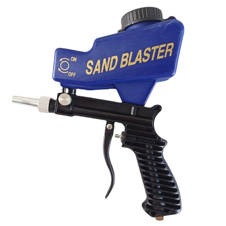 Handheld Portable Pneumatic Sandblasting Gun - Gravity-Feed Dry Sandblaster for Hardware Tools