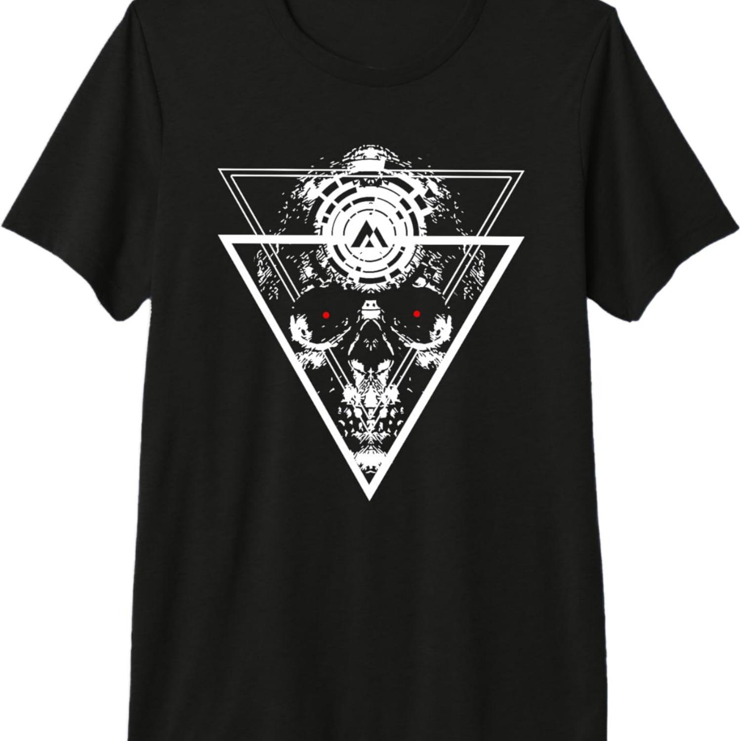 Third Culture Cyberpunk Machine Skull Premium Tri-Blend T-Shirt S