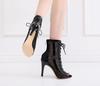 2024 Newest Women Latin Dance Boots Black Bachata Salsa Dancing Shoes For Woman High Heel Ballroom Dance Shoes High Top Outdoor