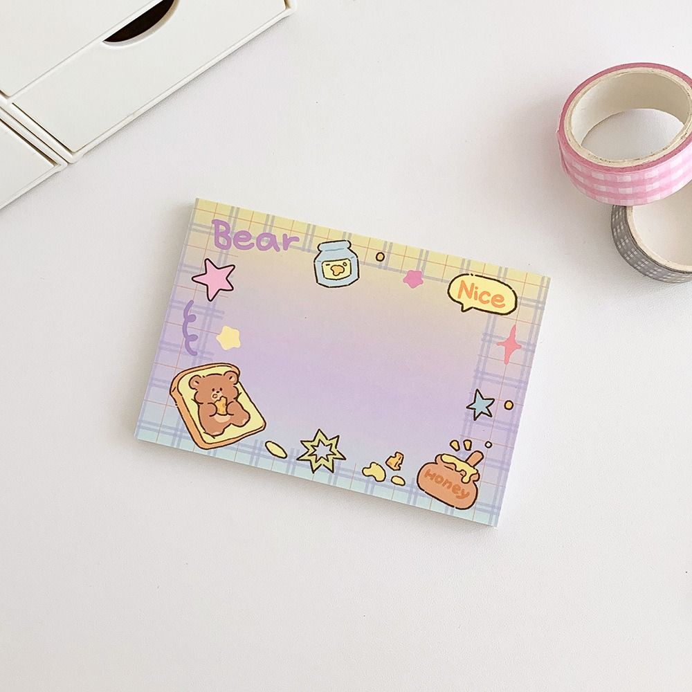 

Еженедельный блокнот с наклейками 50 листов N раз Многофункциональная бумага для сообщений Канцелярские товары фиолетовый