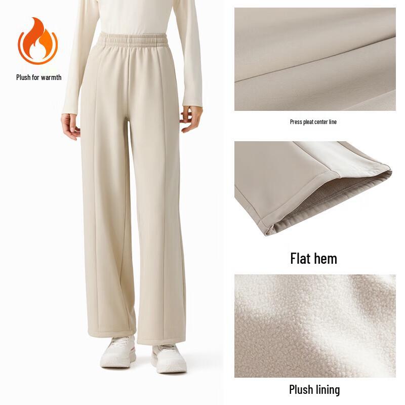 Anta Women s Fleece Lined High-Waist Straight Leg Sweatpants 2XL