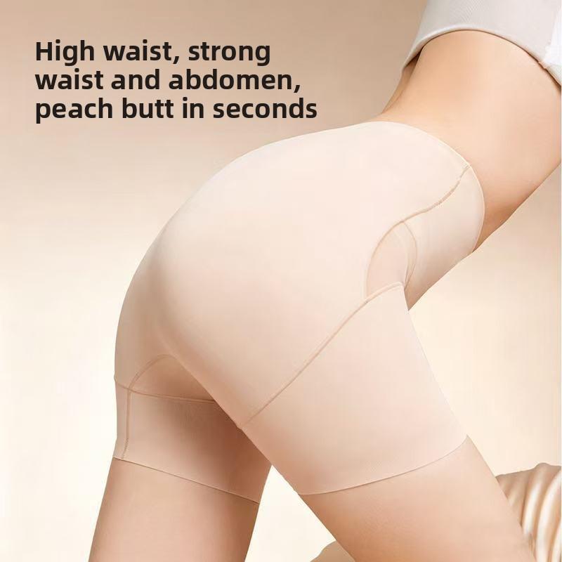 Ladies Spring and Summer Mulberry Silk Three in One Anti Light Breathable High Waist Body Shaping Hip Flat Angle Briefs