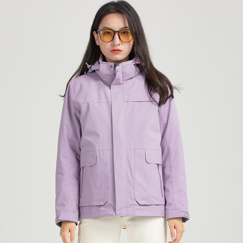 

Пуховик три-в-одном мужской ветрозащитный уличный альпинистский костюм вышивка 2XL