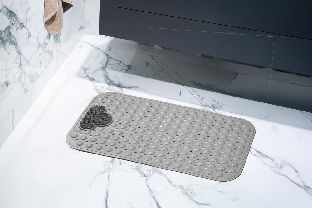 AWD INTERIOR 2019 anti-slip mat gray with massager 70.5 x 41 cm PVC