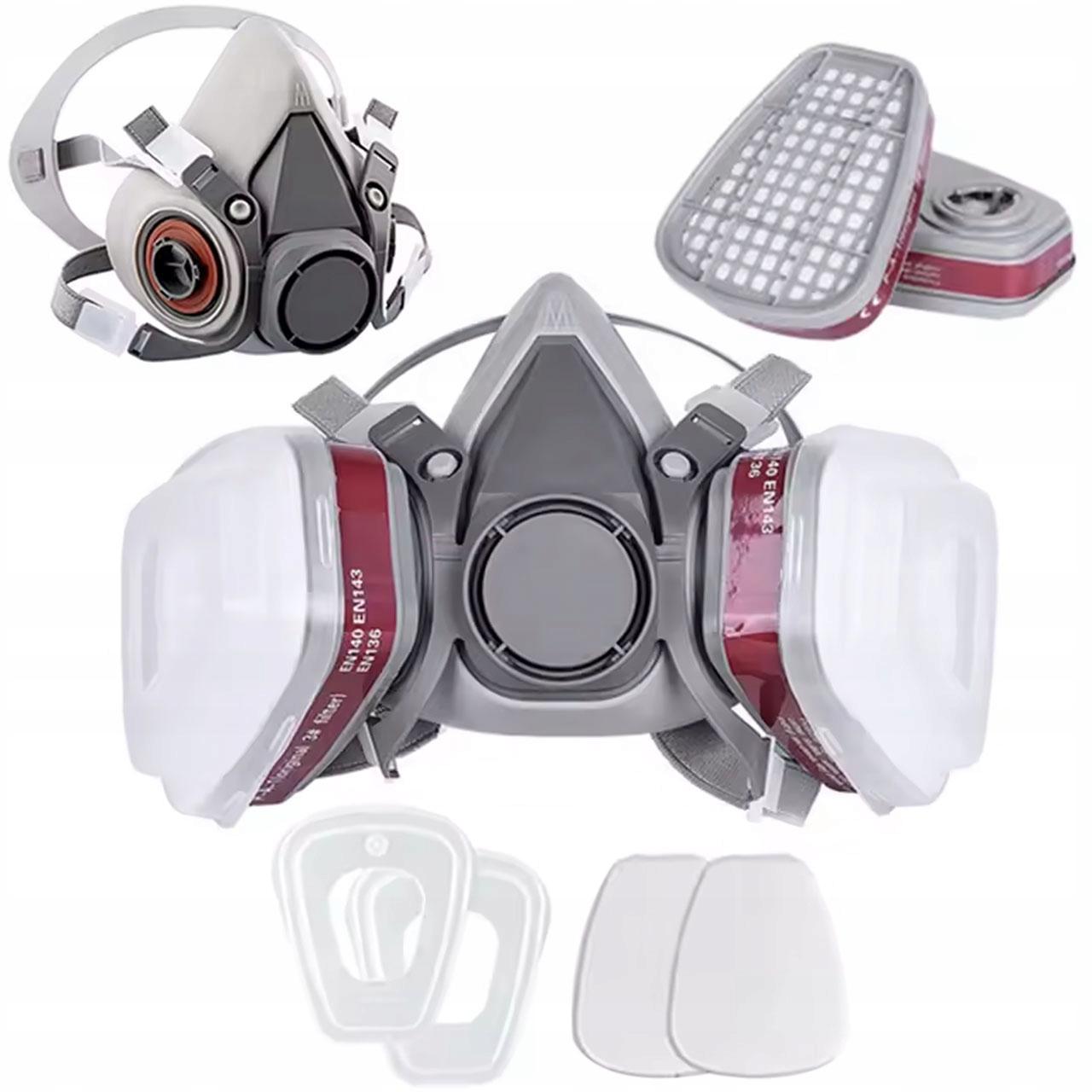 

Rosfix Maska Ochronna SafeBreath 6200 – Zestaw 7 w 1 do Malowania | Ochrona Dróg Oddechowych | Kompatybilność z Filtrami 3M