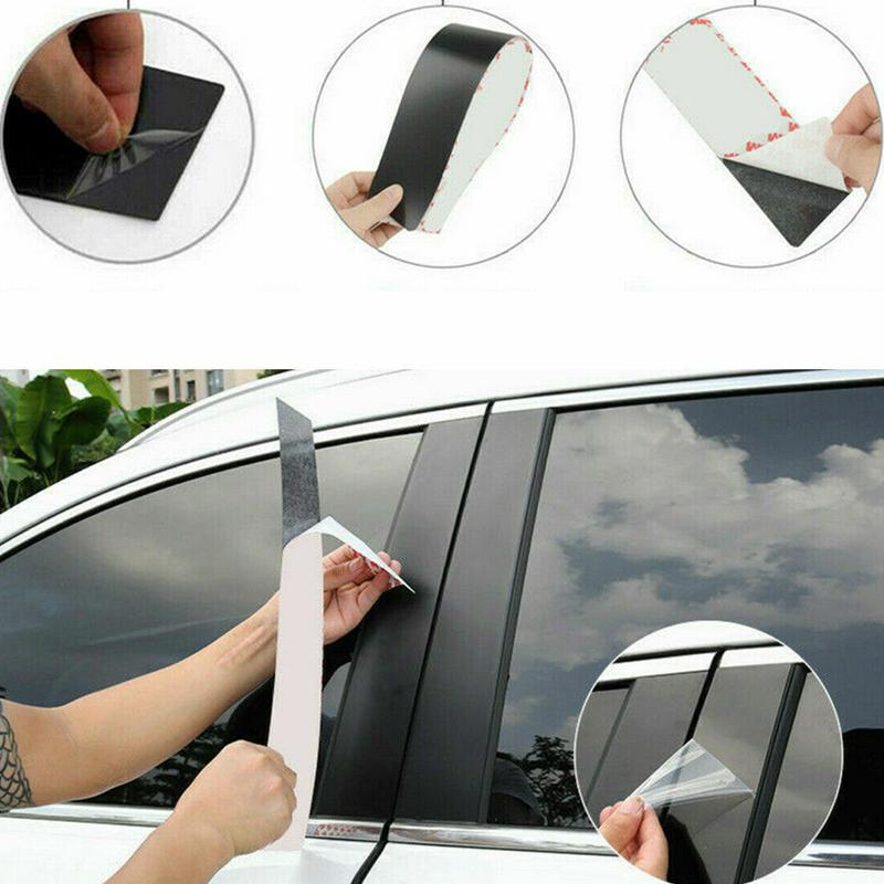 Car Exterior Front Rear Left Right B Pillar Door Window Post Cover Trim Set Fit for Honda Acura TL 2008 2007 2006 2005 2004