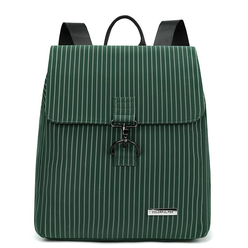 Striped new backpack commuting versatile waterproof backpack