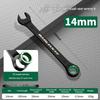Industrial Ratchet Combination Wrench 72T Two-Way Labor Saving Repair Spanner Lightweight Hand Tool for Household Daily Maintenance
