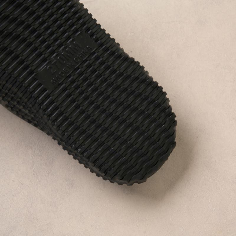 Daiso Eva Round Slippers 260 280 Mm Black