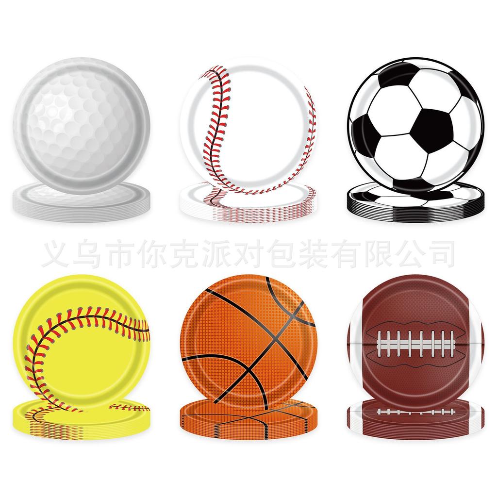 Themen-Treffen, Studentenaktivitäten, Oliven-Baseball, Fußball, Basketball-Party, Pappteller und Pappbecher, Themen-Atmosphäre, Szenen-Gestaltung