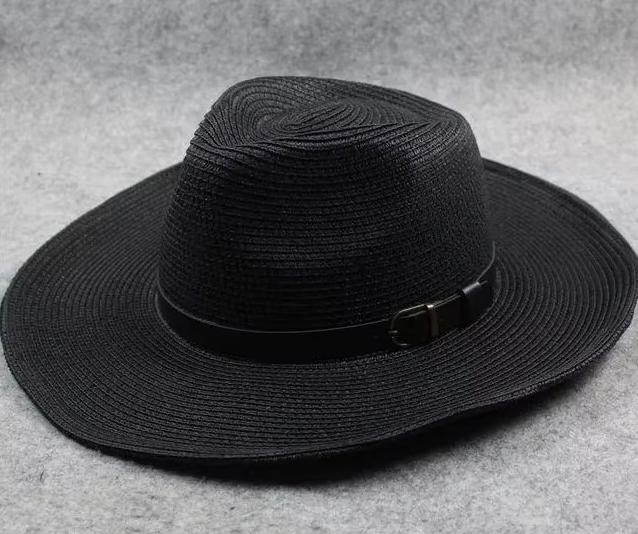 2024 New Large Size 62cm Foldable Men's Women's Big Head Straw Headgreat Sun Hat Men's Summer Beach Sun CapTrendy Top Panama