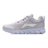 Chaussures de course basses respirantes à amorti Li Ning pour femme Gris clair Violet ARHR136-2