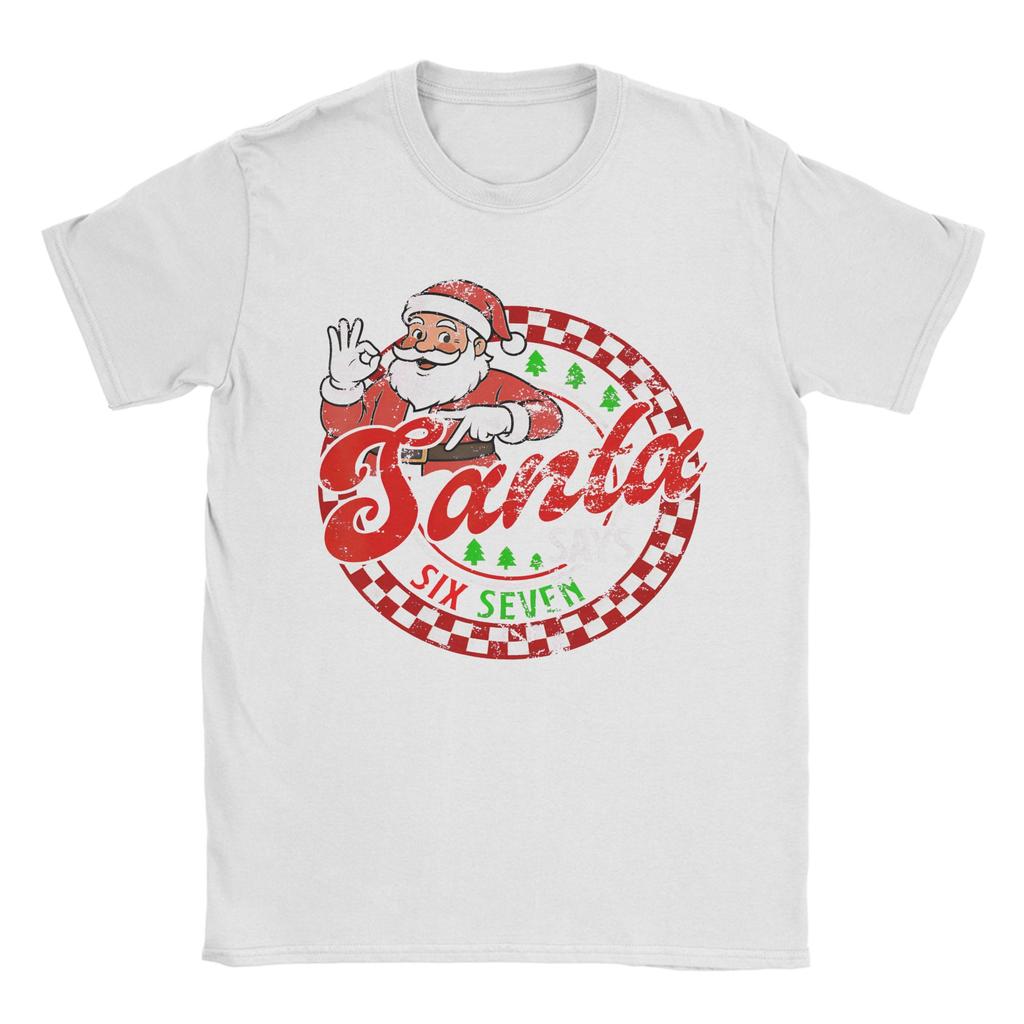 Dabbing Christmas Santa Says 67 T-Shirt Summer 100 Cotton T Shirts For Couple Leisure Casual Short Sleeve Funny Clothing