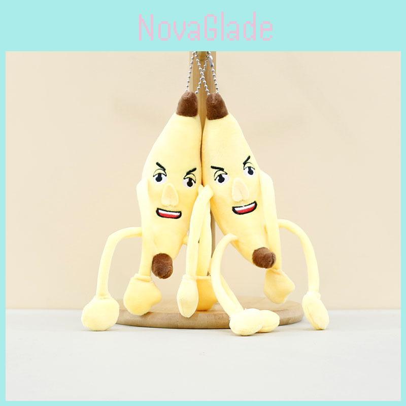 Cute Banana Plush Keychain Adorable Long-legged Stuffed Toy For Kids And Adults