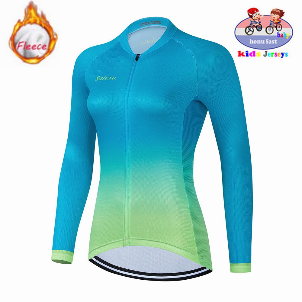 2026  Velvet Warm Cycling Suit Set  Kids Winter Thermal Fleece MTB Bicycle Girl Cycling Clothes Warm Bike Children Cycling Clothing Suit