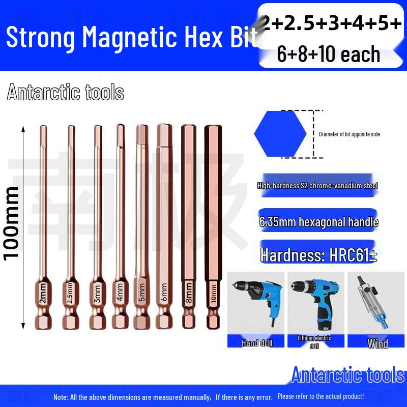 Industrial-Grade Strong Magnetic Hex Bit Extension for Electric & Pneumatic Screwdrivers and Drills