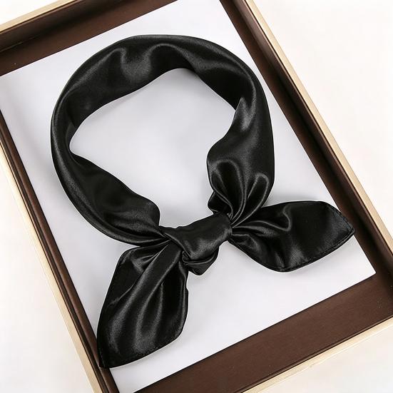 Silk Scarf Soft Breathable Smooth Satin Square Scarf Sun Protection Headscarf Headband Neck Wrap Lightweight Fashion Accessory