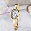Vintage Oval Dial Bracelet Watch Elegant Hidden Buckle Design Ladies Watch Luxury Gift Wristwatch for Women